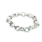 Sterling Silver 34.0 gram Oval Link Bracelet 10mm 7"inch